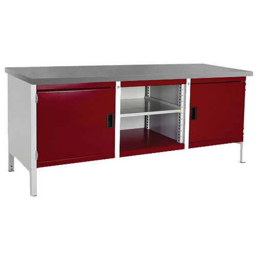 Cubio linoleum arbejdsbord – 1 dør – L2000 mm – Bott
