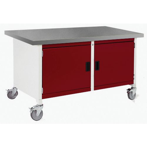 Cubio mobilt monoblok arbejdsbord – linoleumsplade 2 låger – Bott