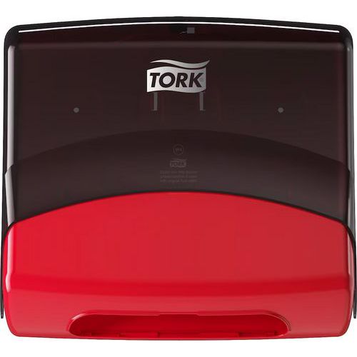Håndklædedispenser Tork W4 Perform. top-pak Rød/sort