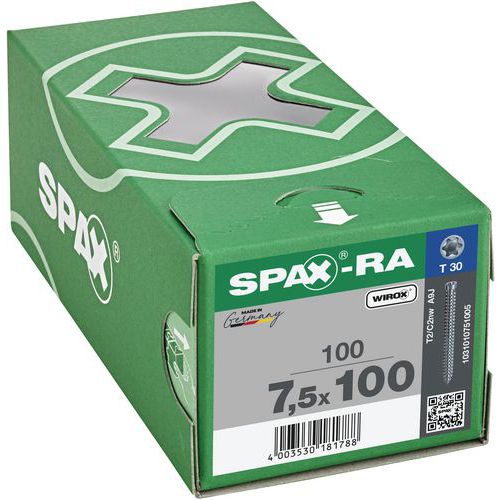 Æske med 100 T-Star Plus Wirox TX rammeankre Ø 7,5 mm - Spax