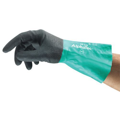 AlphaTec® 58-128 ergonomiske nitrilhandsker