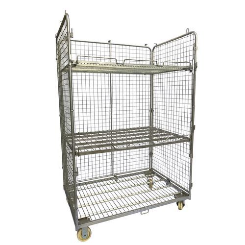 Stor tresidet rullebeholder – 2 hylder – Kapacitet 600 kg – Manutan Stor tresidet rullebeholder – 2 hylder – Kapacitet 600 kg – Manutan