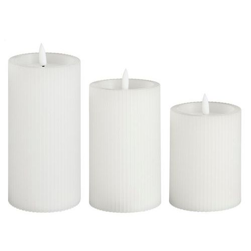 LED lys Pile hvide 3-pak med timer og batteri LED lys Pile hvide 3-pak med timer og batteri