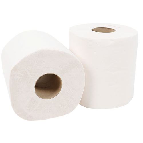 To-lags cellulosevatrulle – 450 ark – hvid – Manutan