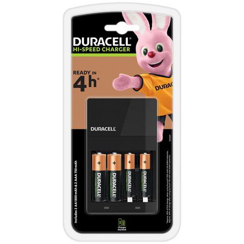 Oplader CEF14 til 2 AA og 2 AAA batterier - Duracell Oplader CEF14 til 2 AA og 2 AAA batterier - Duracell