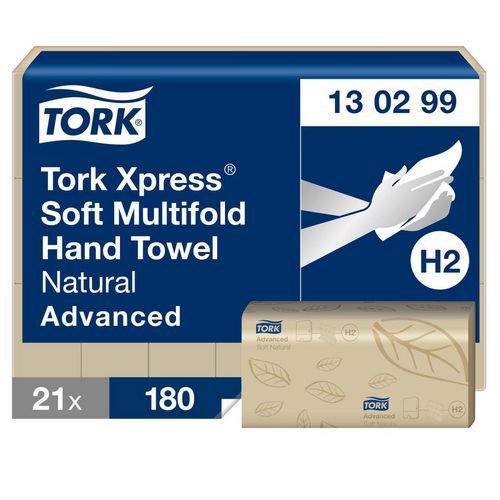 Multifold håndklæder bløde - 2 lag - H2 Advanced - Tork Multifold håndklæder bløde - 2 lag - H2 Advanced - Tork