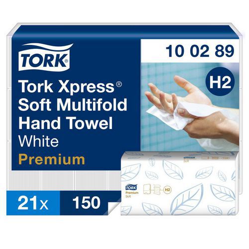 Multifold håndklæder bløde - 2 lag - H2 Premium - Tork
