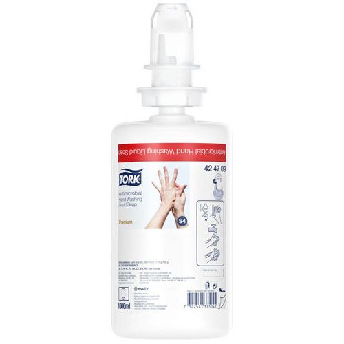 Flydende antimikrobiel sæbe S4 - 1000 mL - Tork Flydende antimikrobiel sæbe S4 - 1000 mL - Tork