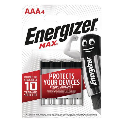 Max AAA-batterier - Pakke med 4 - Energizer