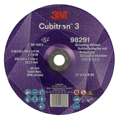 Slibeskive med offset nav Cubitron 3 T27 - 3M Slibeskive med offset nav Cubitron 3 T27 - 3M