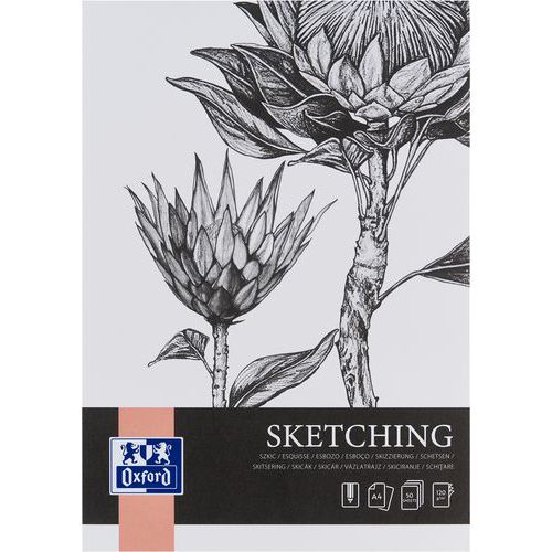 Skitseblok Sketching Art bagside A4 50s 120g - Oxford Skitseblok Sketching Art bagside A4 50s 120g - Oxford