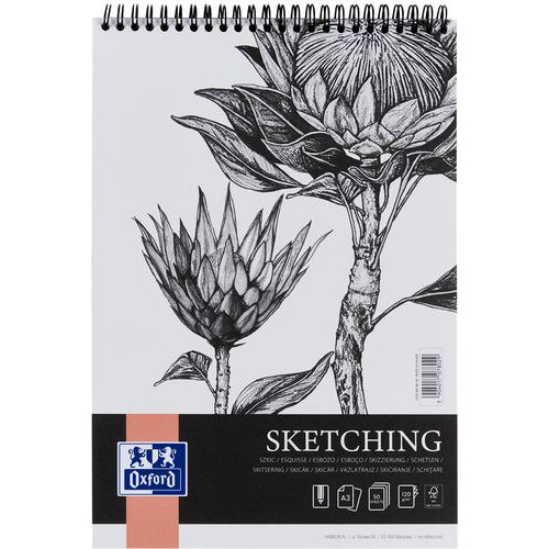 Skitseblok Sketching Art integral A3 100s 120g - Oxford Skitseblok Sketching Art integral A3 100s 120g - Oxford