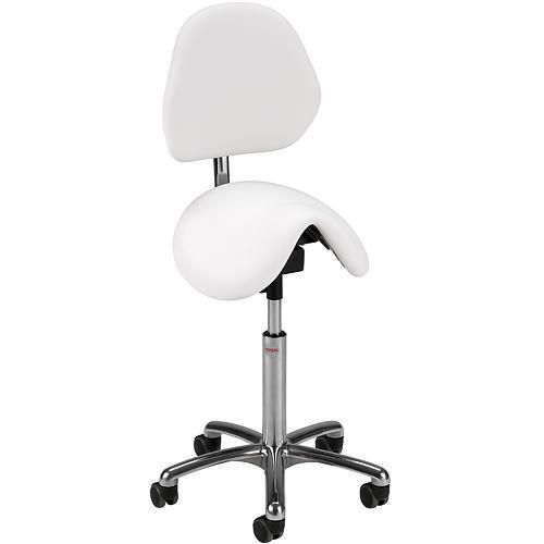 Sadelstol Pinto hvid - Global Professional Seating