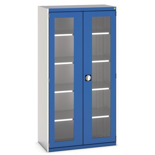 Skab kraftigt med transparente døre Cubio 1050x525x1200 mm – Bott