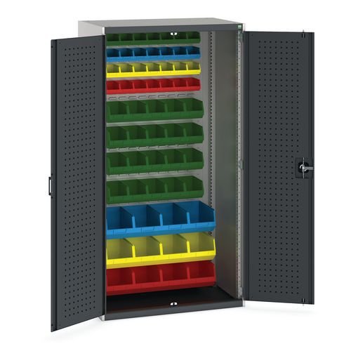 Skab med 60 beholdere 1050x650x2000 mm – Bott