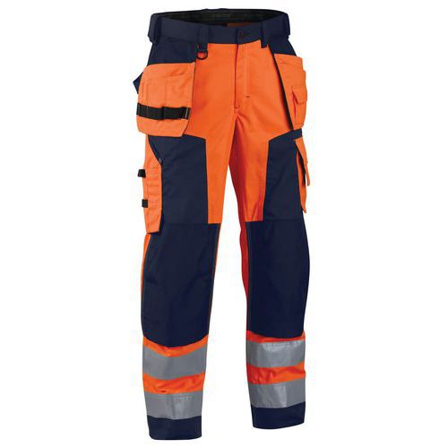 High Vis Softshell Buks High Vis Orange/Marineblå