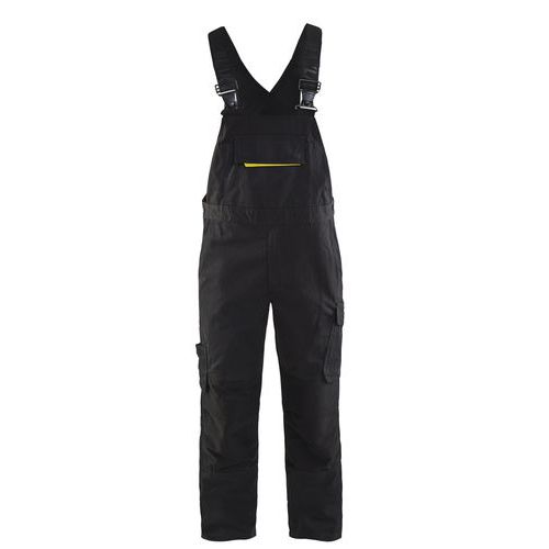 Service Overall med stretch Sort/High Vis Gul