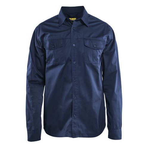 Twill Skjorte Marineblå