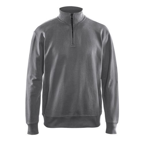 Sweatshirt half zip Grå - Blåkläder