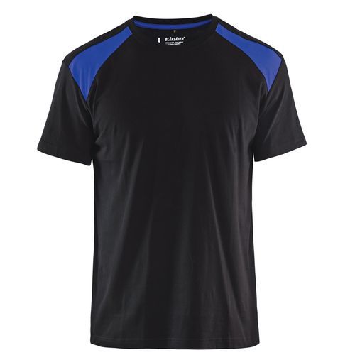 T-shirt Sort/Koboltblå