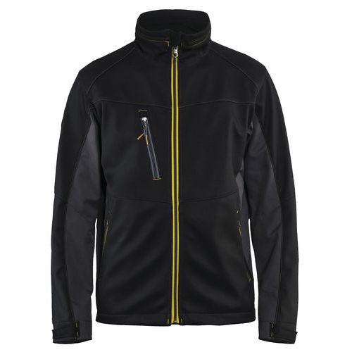 Softshell Jakke Sort/High Vis Gul - Blåkläder