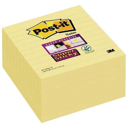 Post-it® Super Sticky klæbesedler i stort format