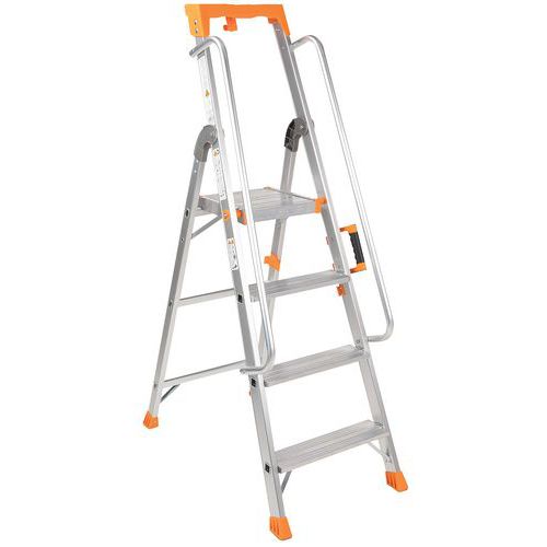 Professionel trappestige i aluminium med rampe - Manutan Expert