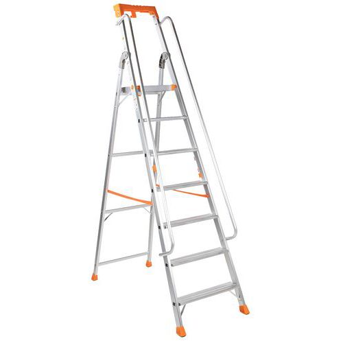 Professionel trappestige i aluminium med rampe - Manutan Expert