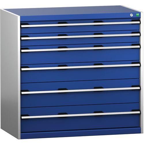 Skab med skuffer SL-10610-6.4 med 6 skuffer til tunge belastninger – Bott