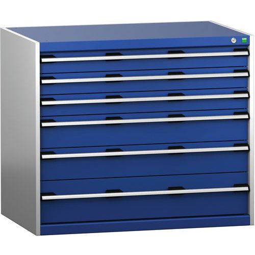Skab med skuffer SL-1079-6.4 med 6 skuffer til tunge belastninger – Bott