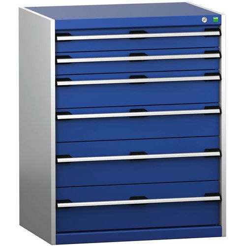 Skab med 6 skuffer SL-8610-6.2 til tung last – Bott