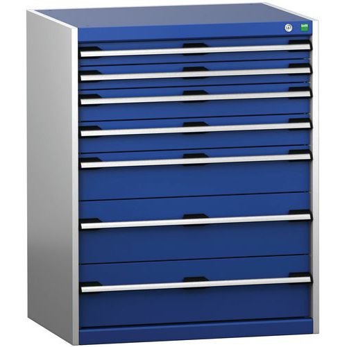 Skab med 7 skuffer SL-8610-7.4 til tung last – Bott