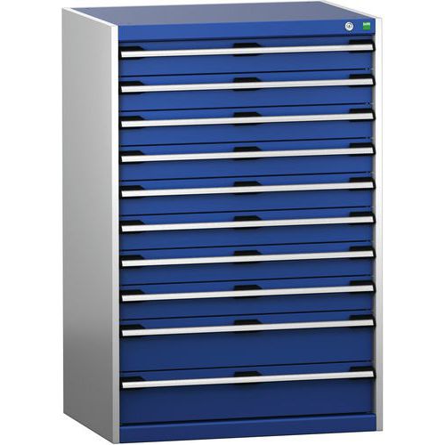 Skab med 9 skuffer SL-8616-9.2 til tunge belastninger – Bott