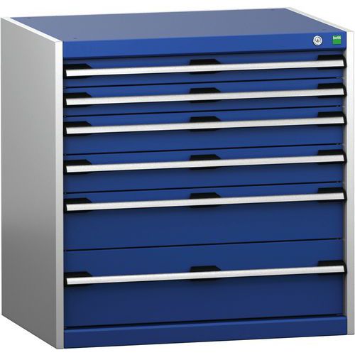 Skab med 6 skuffer SL-868-6.4 til tung last – Bott