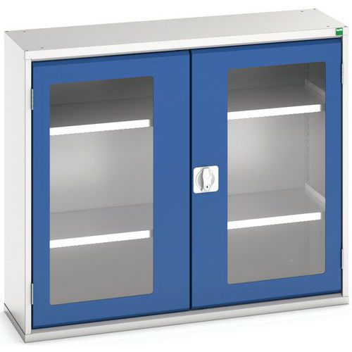 Skab Verso med transparente døre og 2 hylder 1050x350x900 – Bott
