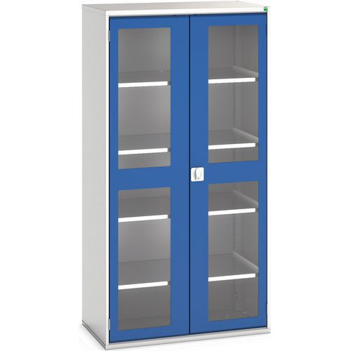 Skab Verso med transparente døre og 4 hylder 1050x550x2000 – Bott