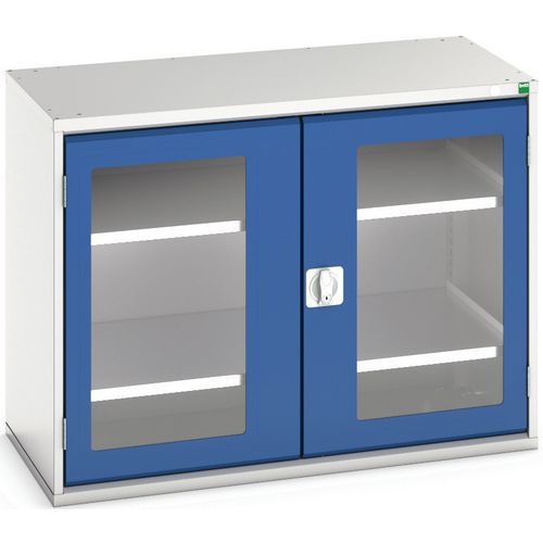 Skab Verso med transparente døre og 2 hylder 1050x550x800 – Bott