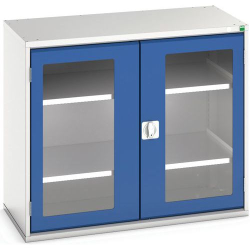Skab Verso med transparente døre og 2 hylder 1050x550x900 – Bott