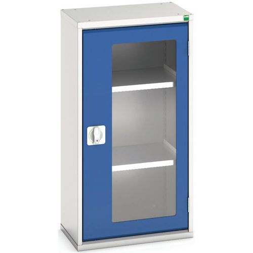 Skab Verso med transparente døre og 2 hylder 525x350x1000 – Bott