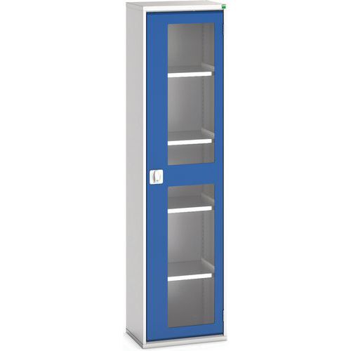 Skab Verso med transparente døre og 4 hylder 525x350x2000 – Bott