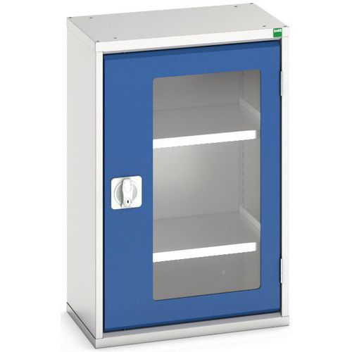 Skab Verso med transparente døre og 2 hylder 525x350x800 – Bott
