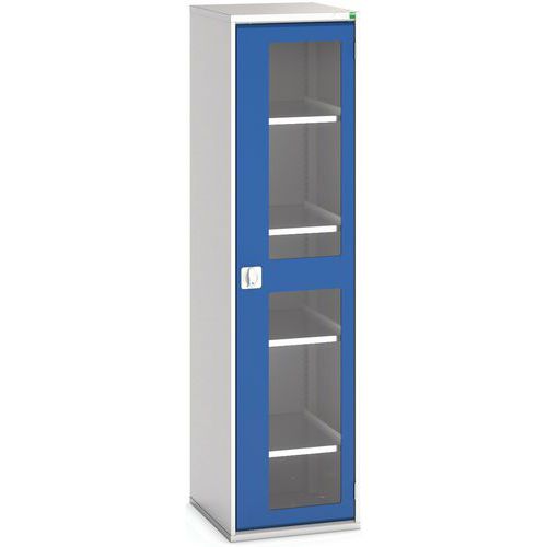 Skab Verso med transparente døre og 4 hylder 525x550x2000 – Bott