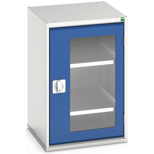 Skab Verso med transparente døre og 2 hylder 525x550x800 – Bott