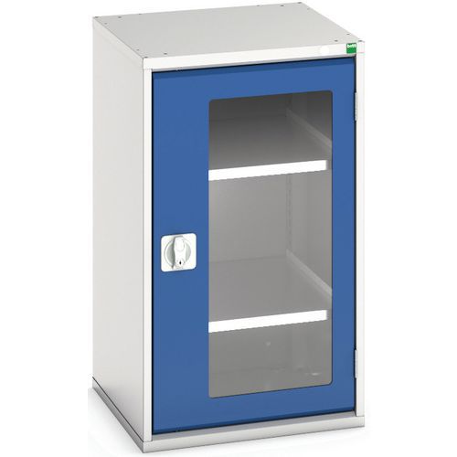 Skab Verso med transparente døre og 2 hylder 525x550x900 – Bott