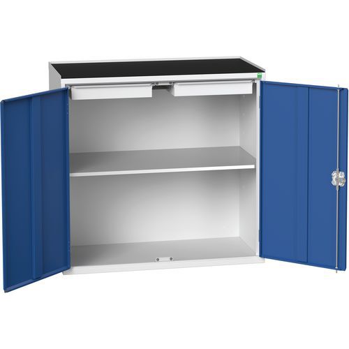 Skab Verso med øko-døre 1050x550x1015, 1 hylde, 2 skuffer – Bott