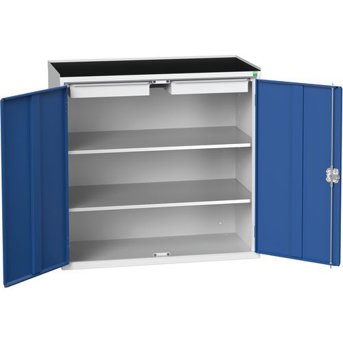 Skab Verso med øko-døre 1050x550x1015, 2 hylder, 2 skuffer – Bott
