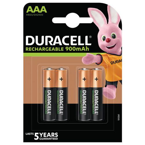 Ultra 850 mAh genopladeligt AAA LR3-batteri - Pakke med 4 - Duracell