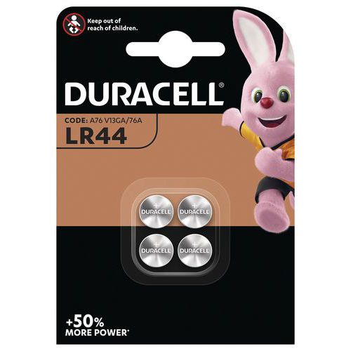 LR44 alkaliske møntcellebatterier - Pakke med 4 - Duracell