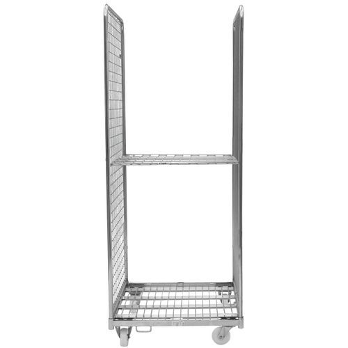 Tosidet rullecontainer med én hylde – Kapacitet 400 kg – Manutan Tosidet rullecontainer med én hylde – Kapacitet 400 kg – Manutan