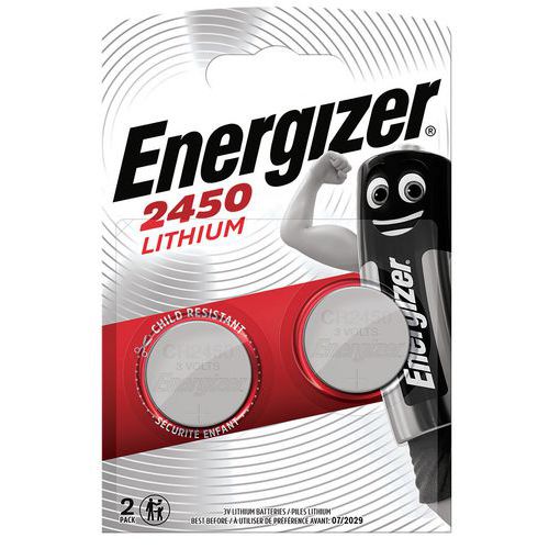 Knapcellebatteri - CR2450 - 3 V - Pakke med 2 - Energizer